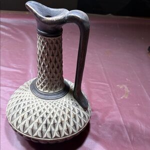 Vintage Textured Ceramic Pitcher